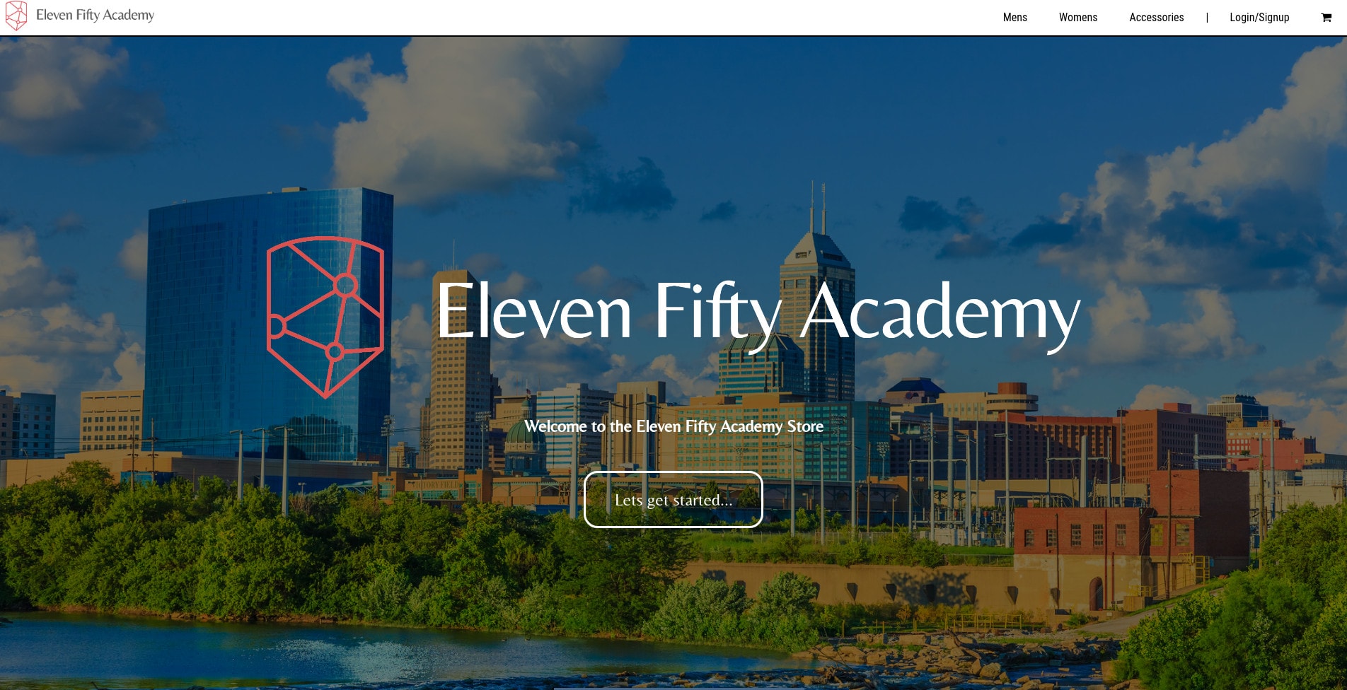 Image of Eleven Fifty Academy Mock Merchandise Store Website