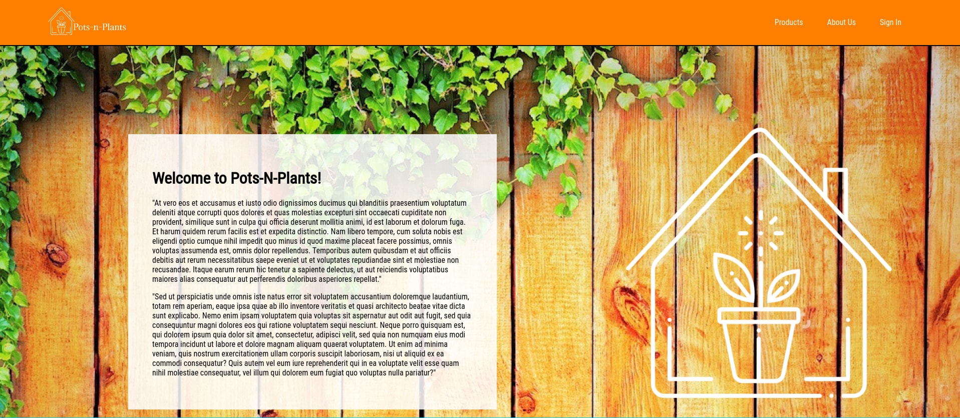 Image of Pots n' Plants Website